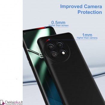 Silikoninis ploniausias dėklas - juodas (Oneplus 11 5G)